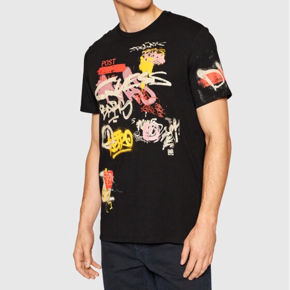 Guess Collage Graffiti Graphics Shirt - Men's Large NWT - Picture 1 of 4